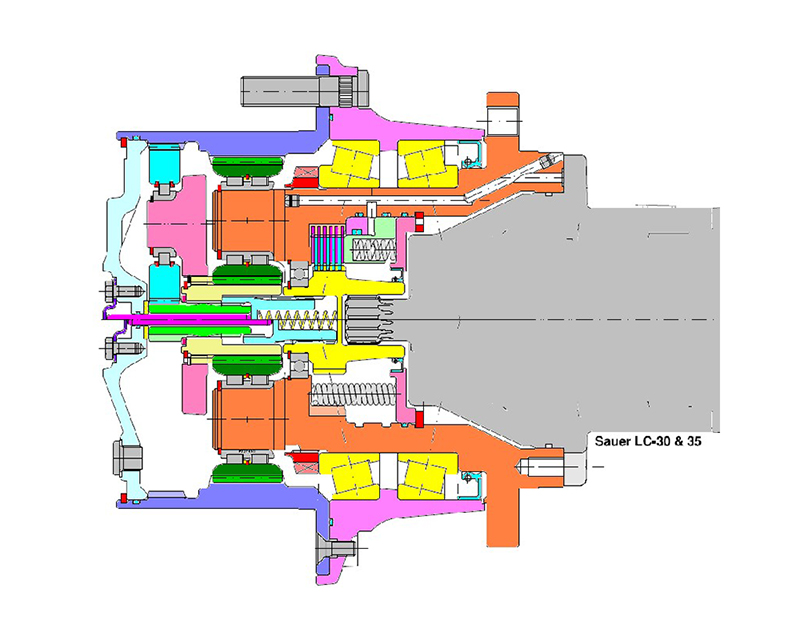 Cutaway view of internal structure